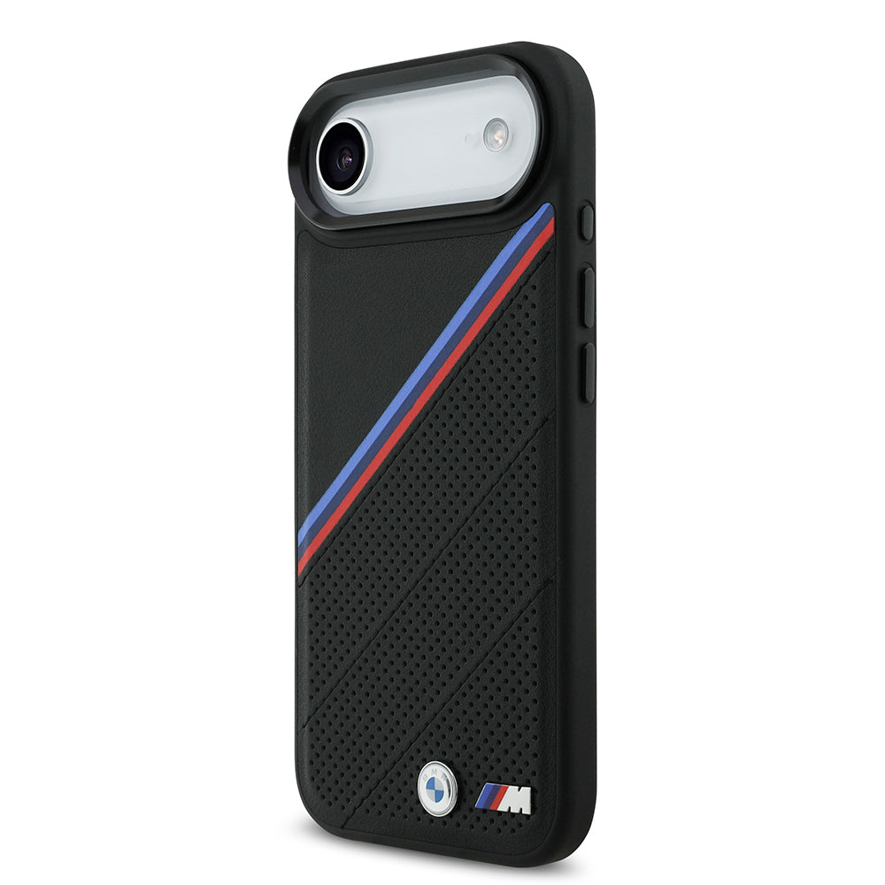 BMW iPhone 17 Air Orjinal Lisanslı M-safe Şarj Özellikli M Logolu Üç Şeritli Delikli Deri Kılıf BMW iPhone 17 Air Orjinal Lisanslı M-safe Şarj Özellikli M Logolu Üç Şeritli Delikli Deri Kılıf